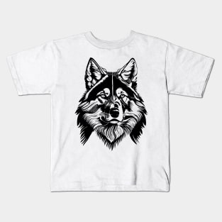 Majestic wolf face Kids T-Shirt